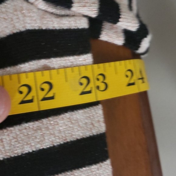 {Lane Bryant} Metallic Striped Keyhole Turtleneck - Picture 6 of 6